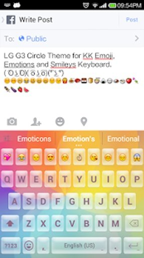 Colorful Circle Emoji Keyboard截图7