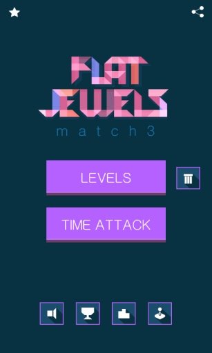 Flat Jewels Match 3截图1