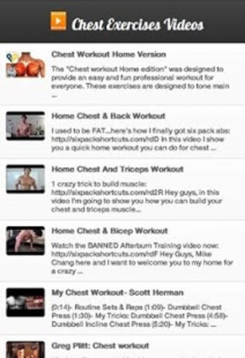 Chest Exercises Videos截图3