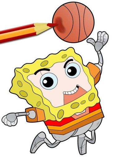 Sponge Robot Coloring截图1