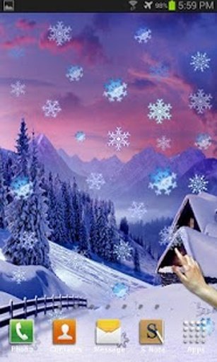 Galaxy Snowfall Wallpaper截图11