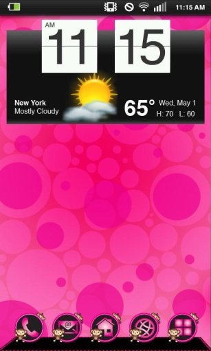 Pink Monkey Theme GO ADW NOVA.截图1