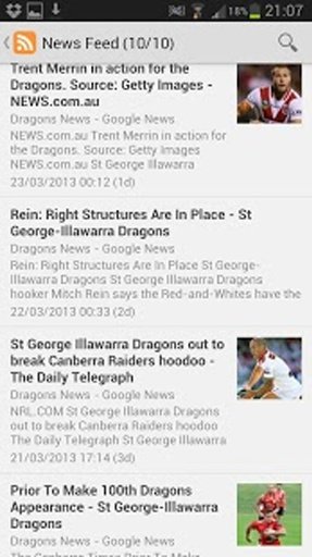 Dragons NRL News截图3