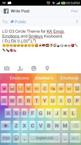 Colorful Circle Emoji Keyboard截图5