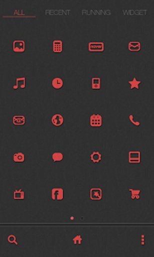 Red_M dodol launcher theme截图2