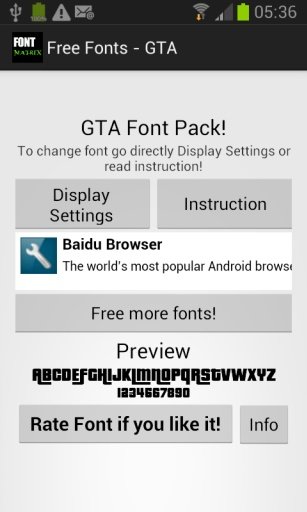 GTA for FlipFont&reg;截图2