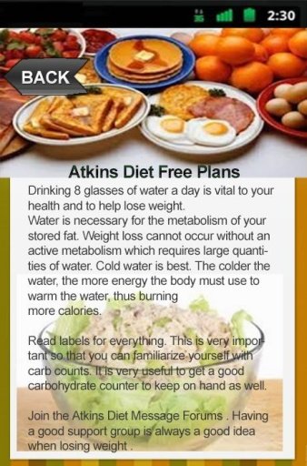 Atkins Diet Free Plans截图1