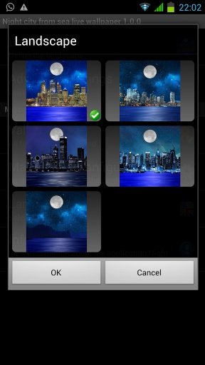 Night city from sea wallpaper截图3