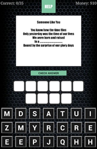 Quiz Lyrics Edition Adele截图2