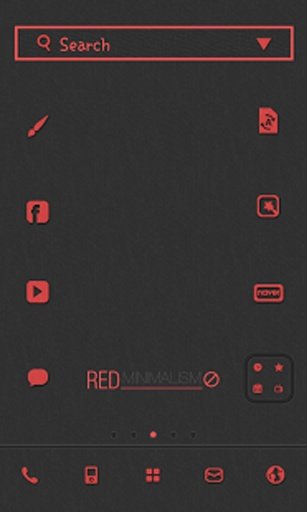 Red_M dodol launcher theme截图1