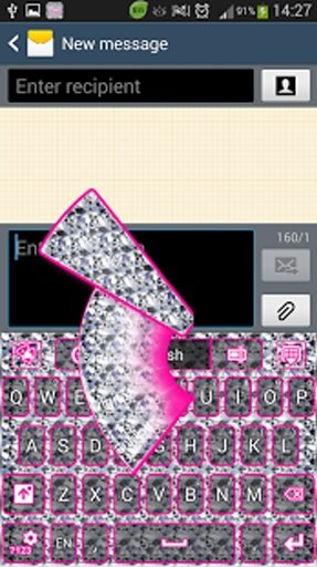 GO键盘粉红钻石截图7