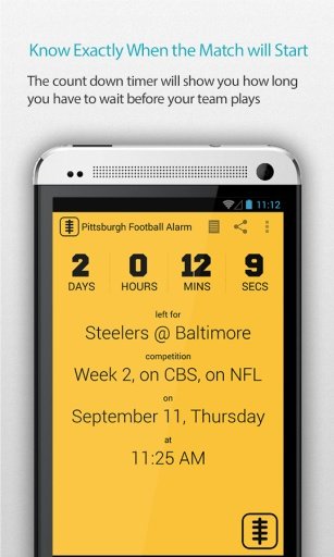 Pittsburgh Football Alarm截图1