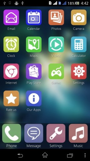 Fake iOS7 Launcher Theme Color截图6