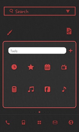 Red_M dodol launcher theme截图3