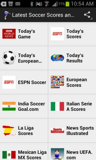Latest Soccer Scores And News截图2