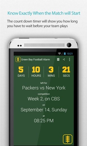 Green Bay Football Alarm截图5