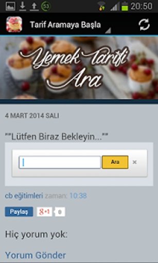 Yemek Tarifleri Arama Motoru截图2