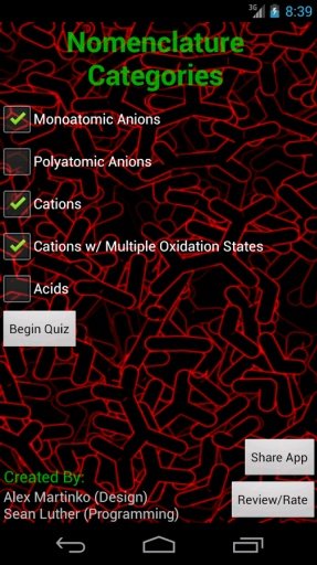 Chemistry Nomenclature Quiz截图3