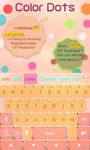 Color Dots GO Keyboard Theme截图2