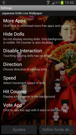 Japanese Dolls Live Wallpaper截图1