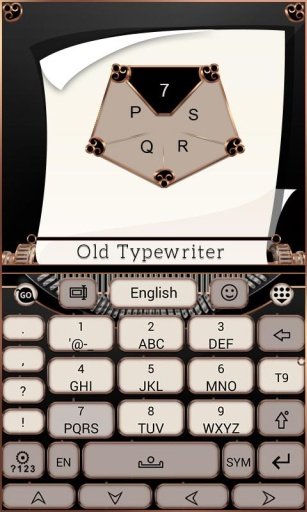 Old Typewriter Keyboard Theme截图4