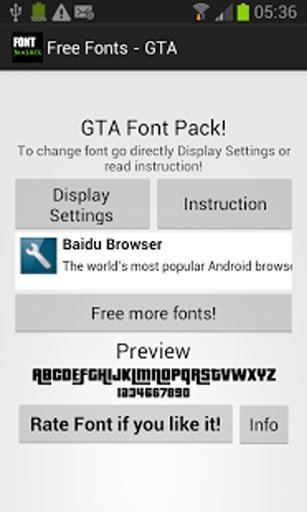 GTA for FlipFont&reg;截图3