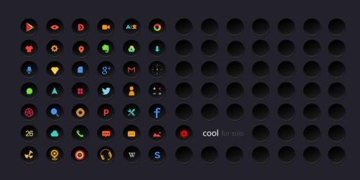Solo Launcher Cool Black Theme截图2