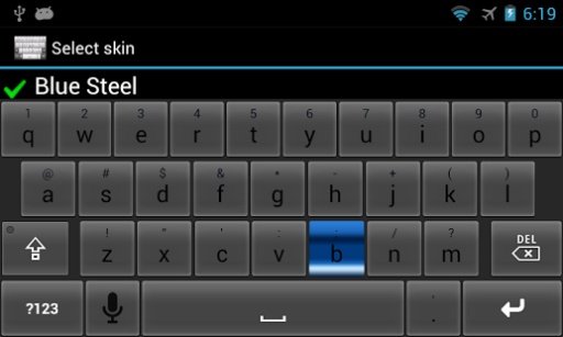 Blue Steel Keyboard Theme Skin截图8