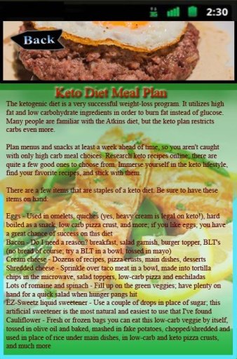 Keto Diet Meal Plan截图3