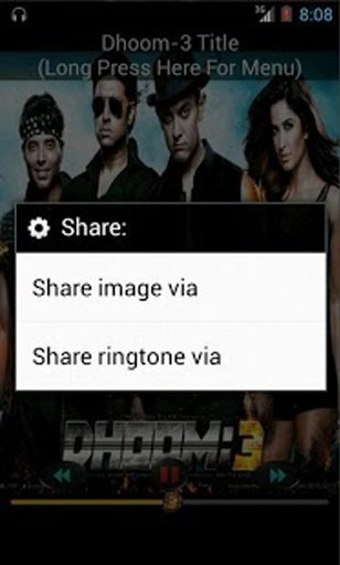 Latest Dhoom3 Ringtones 2013截图4