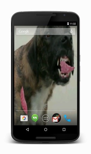 Dog Licks Screen Live Wallpaper截图1