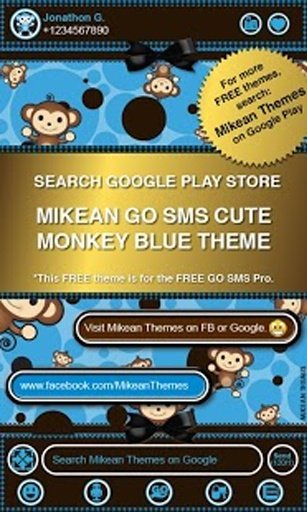 Pink Monkey Theme GO ADW NOVA.截图3