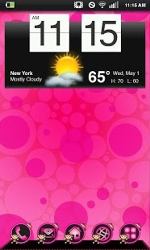 Pink Monkey Theme GO ADW NOVA.截图10