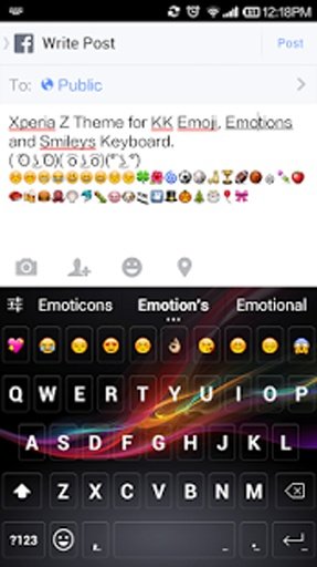 Multi Color Emoji Keyboard截图3