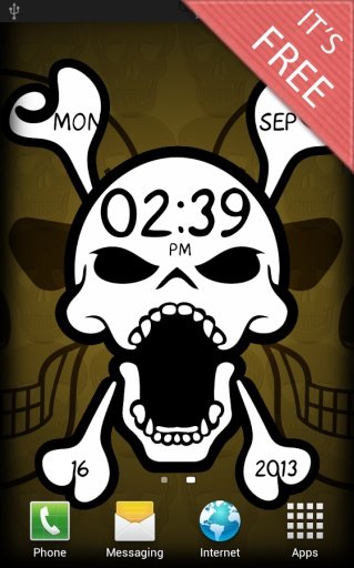 Skull Clock Live Wallpaper截图6