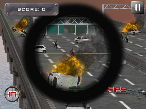 Zombie Sniper Highway War截图3