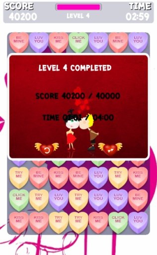 Valentine Candy Blash Match 3截图2