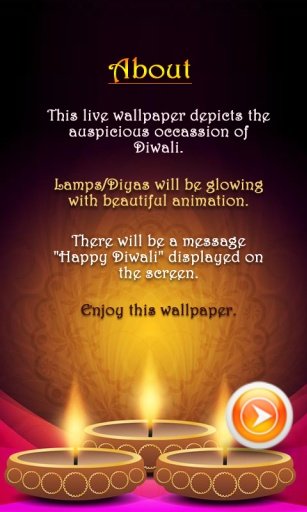 Diwali Diyas Live WallPaper截图1