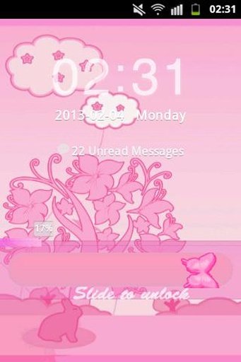 GO Locker Theme Pink Rabbit截图1