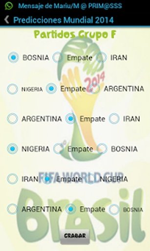 Predicciones Mundial 2014截图5