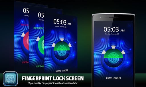 指纹锁屏模拟截图2