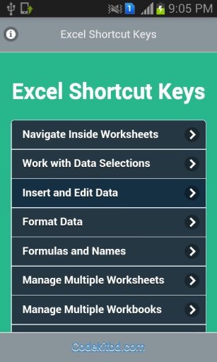 Excel Shortcut截图2