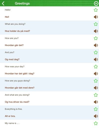 Learn Norwegian Phrasebook截图1