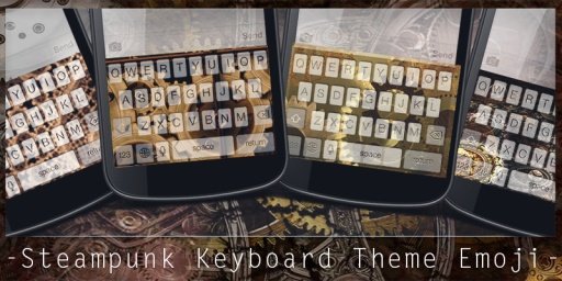 Steampunk Keyboard Theme Emoji截图2