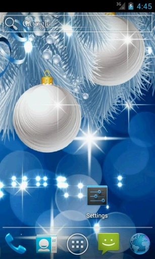 Blue Christmas Sparkle LWP截图4