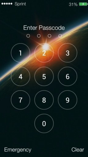 iOS 7 Galaxy Space Lockscreen截图1