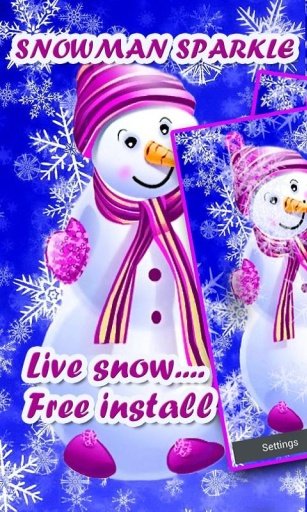Snowman Sparkle Live Wallpaper截图2