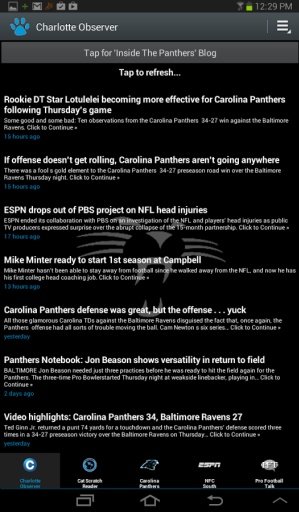 Carolina Panther News By JD截图9