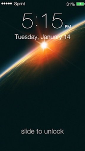 iOS 7 Galaxy Space Lockscreen截图11