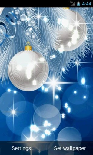 Blue Christmas Sparkle LWP截图2